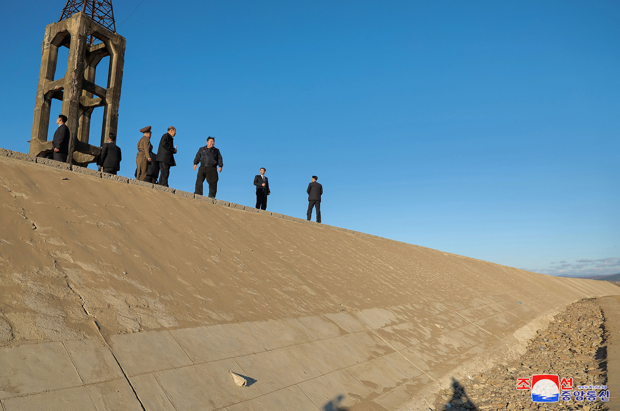 President of State Affairs Kim Jong Un inspects sites of reconstruction of flood-hit areas in North Phyongan Province