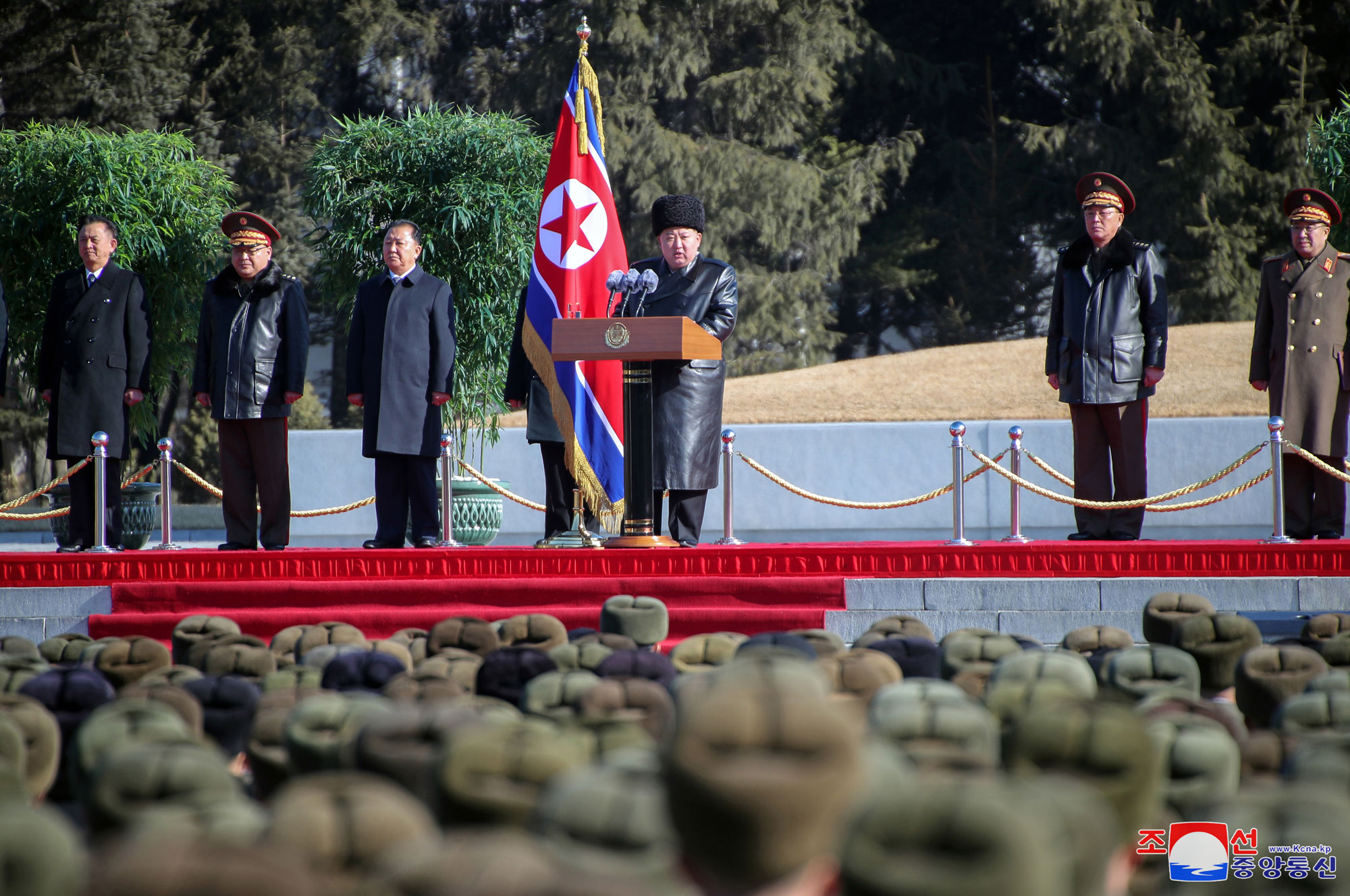 敬愛する金正恩総書記が主体的革命武力の最高軍事・政治学園である金日成政治大学を訪問