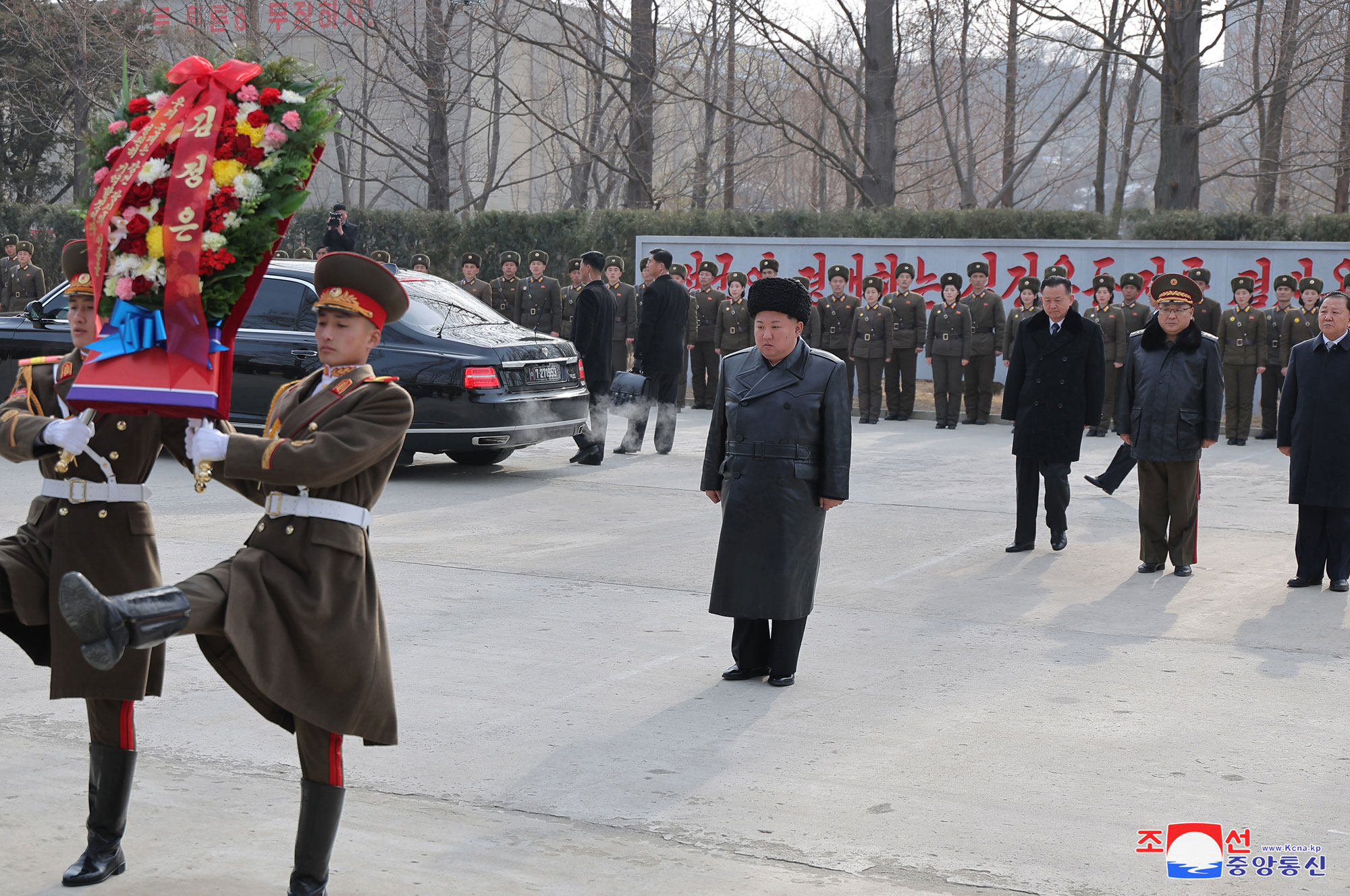 President of State Affairs Kim Jong Un inspects Kang Kon Military Academy