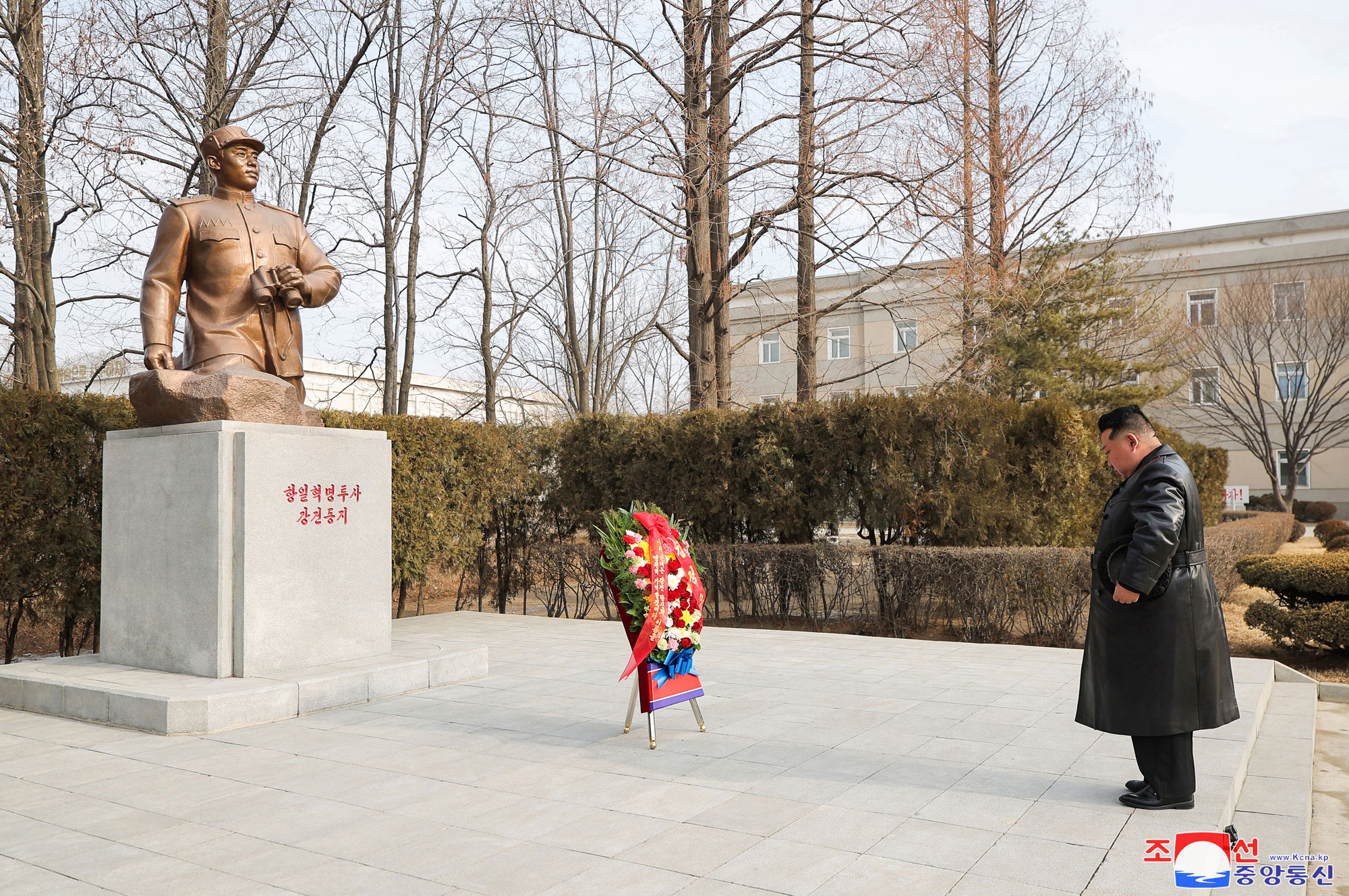 President of State Affairs Kim Jong Un inspects Kang Kon Military Academy