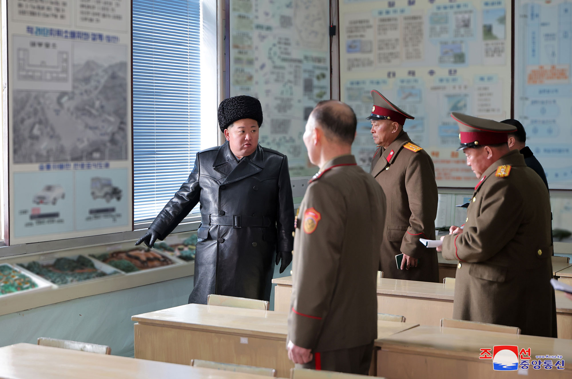 President of State Affairs Kim Jong Un inspects Kang Kon Military Academy