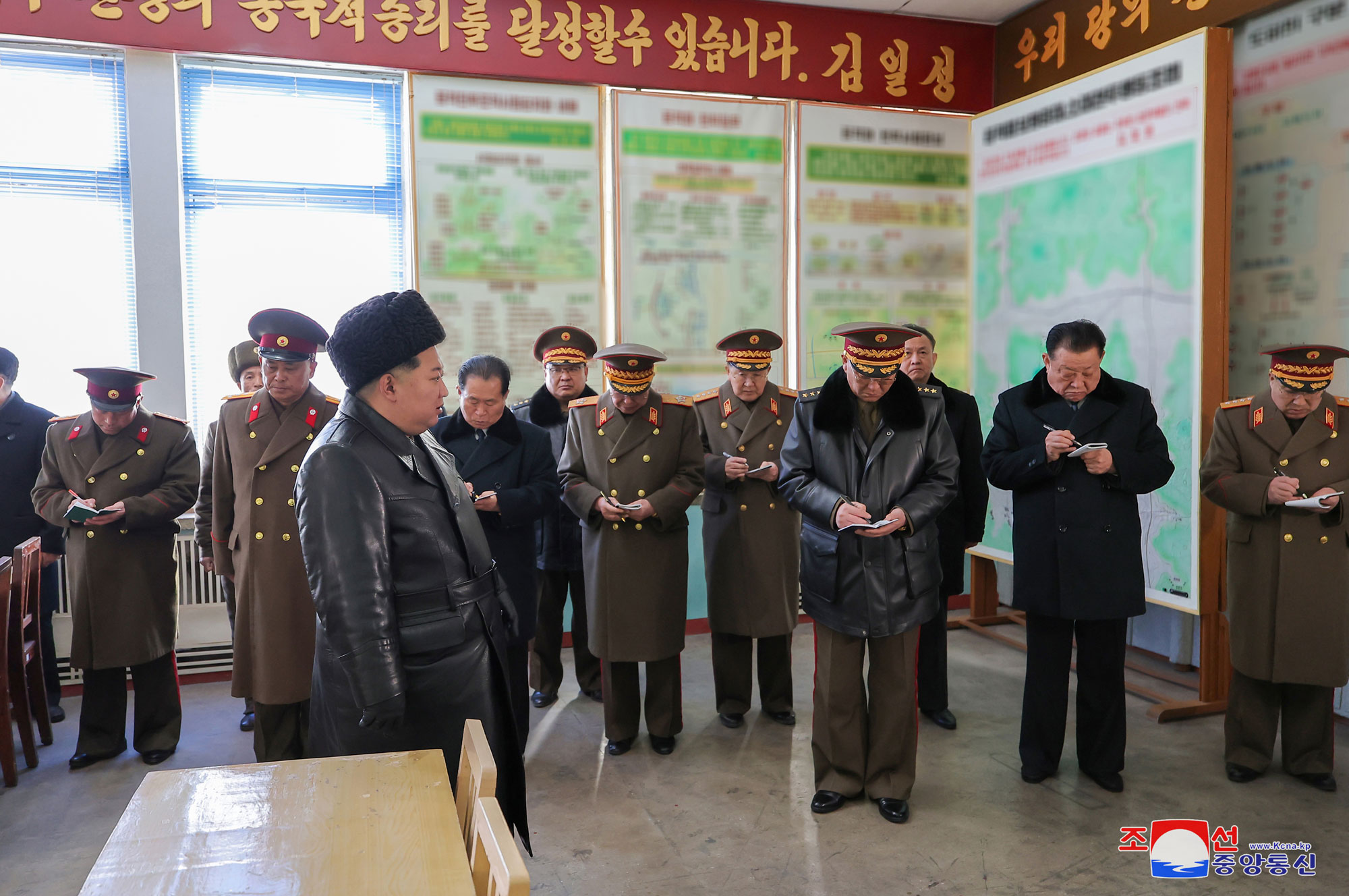 President of State Affairs Kim Jong Un inspects Kang Kon Military Academy