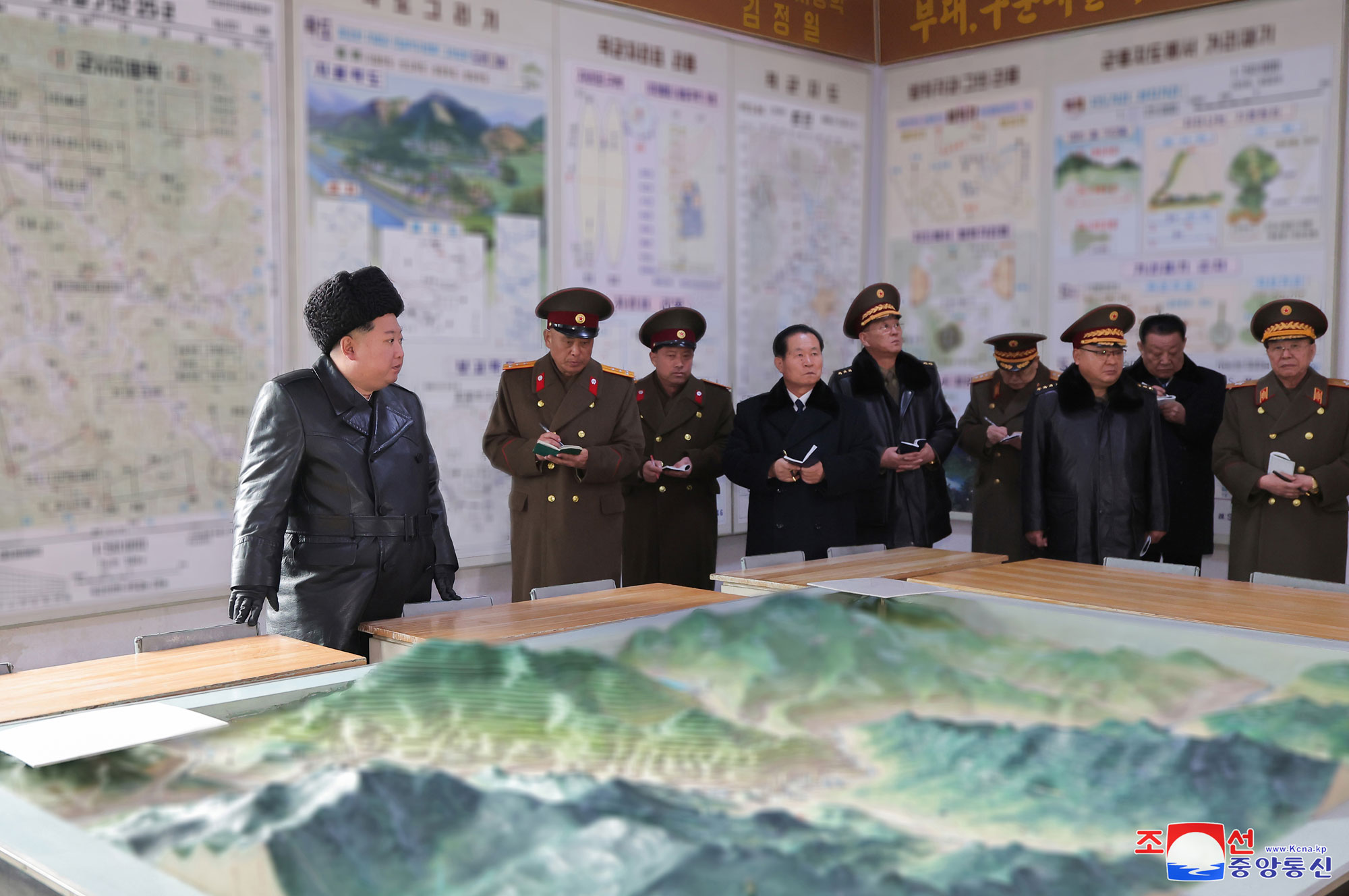 President of State Affairs Kim Jong Un inspects Kang Kon Military Academy