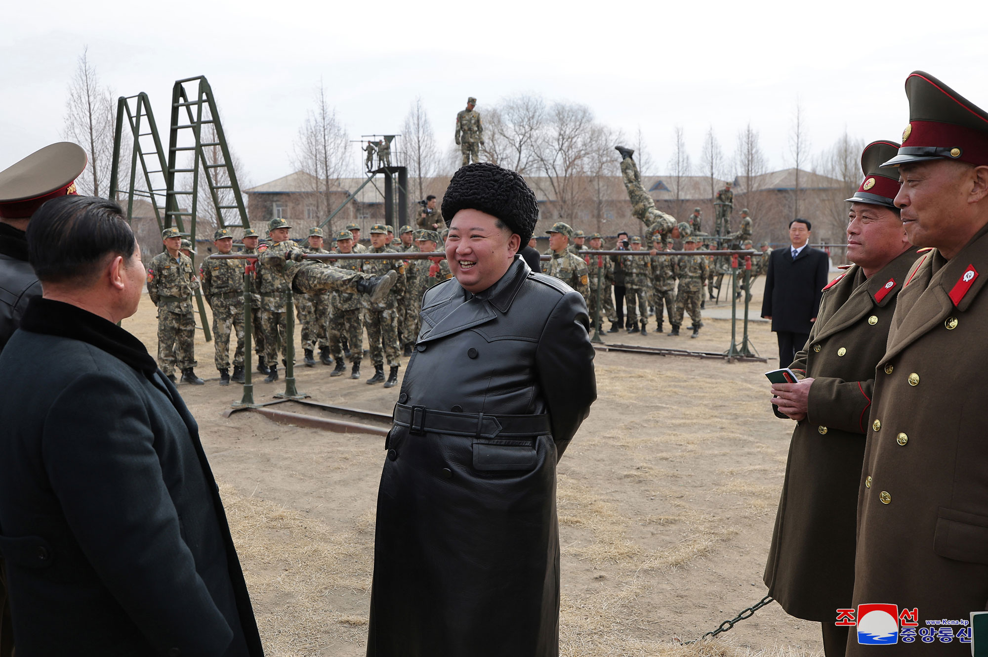 President of State Affairs Kim Jong Un inspects Kang Kon Military Academy