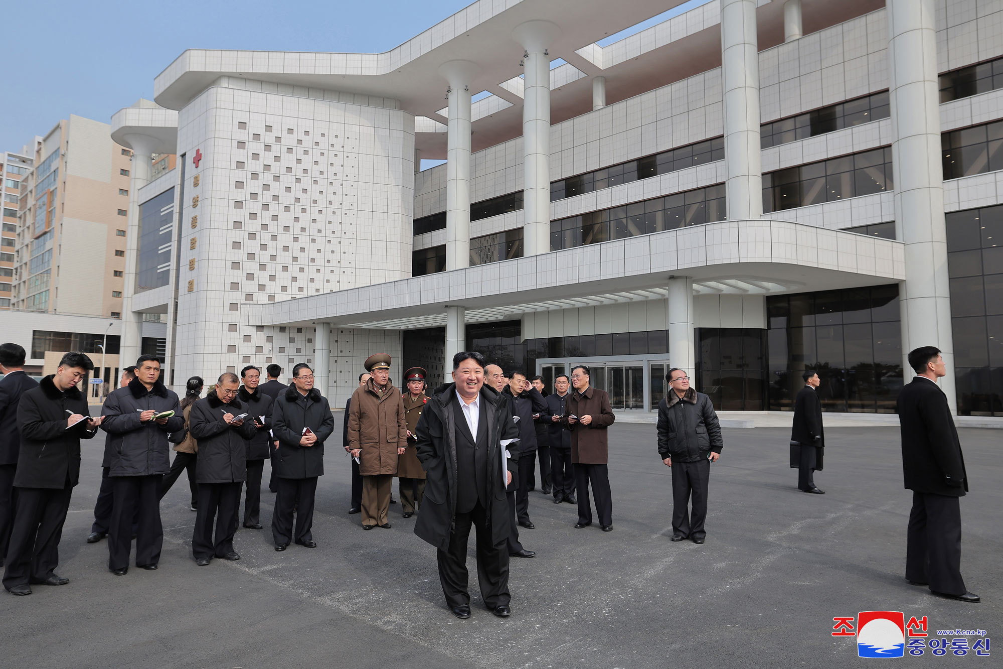 President of State Affairs Kim Jong Un visits completed Pyongyang General Hospital