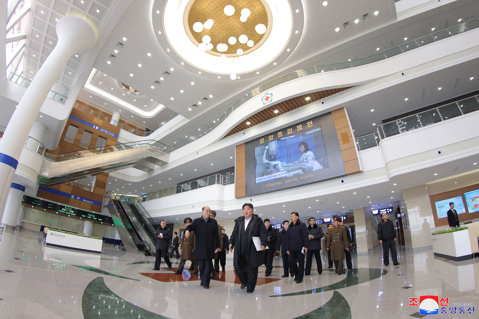 President of State Affairs Kim Jong Un visits completed Pyongyang General Hospital