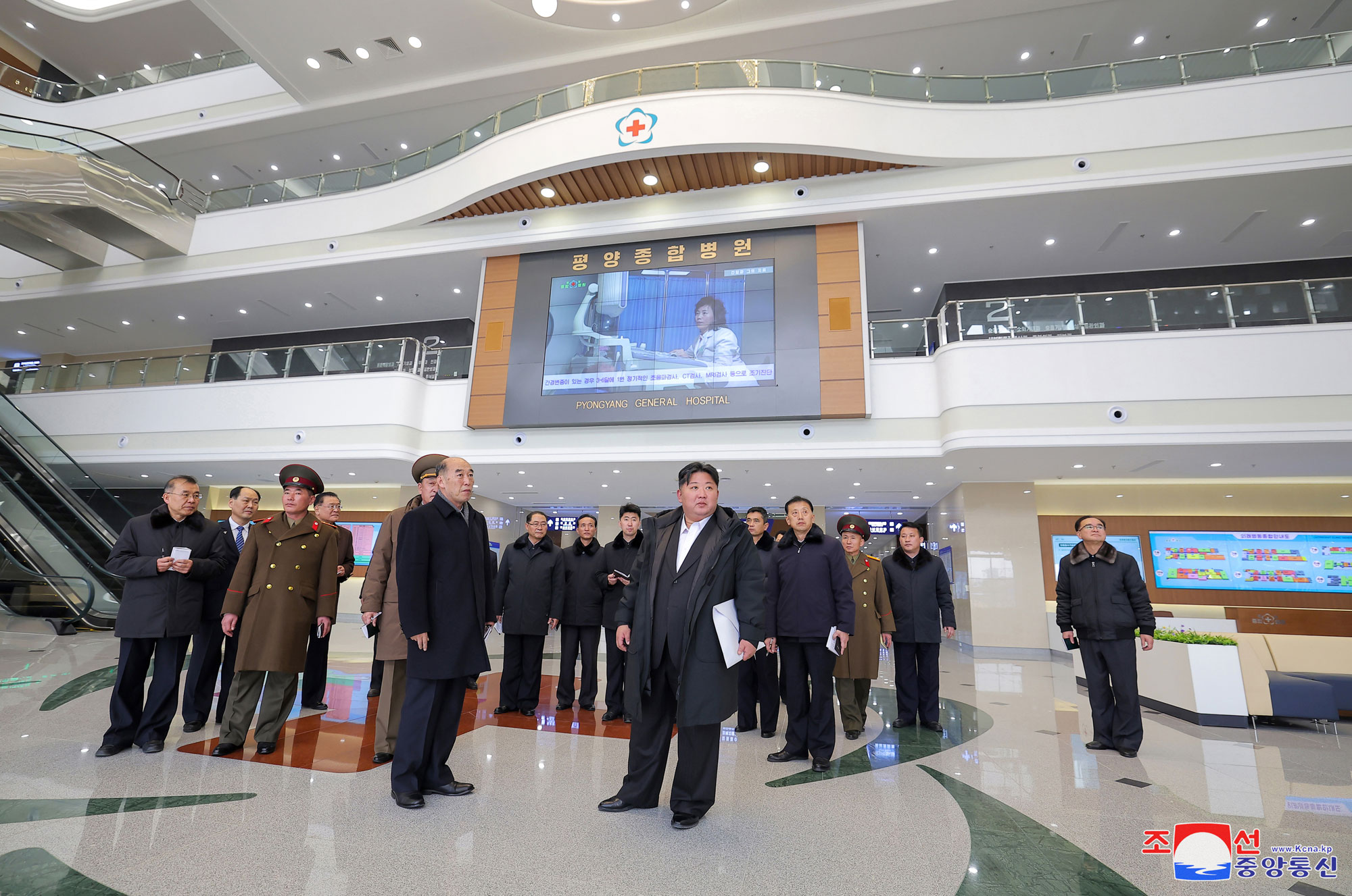 President of State Affairs Kim Jong Un visits completed Pyongyang General Hospital