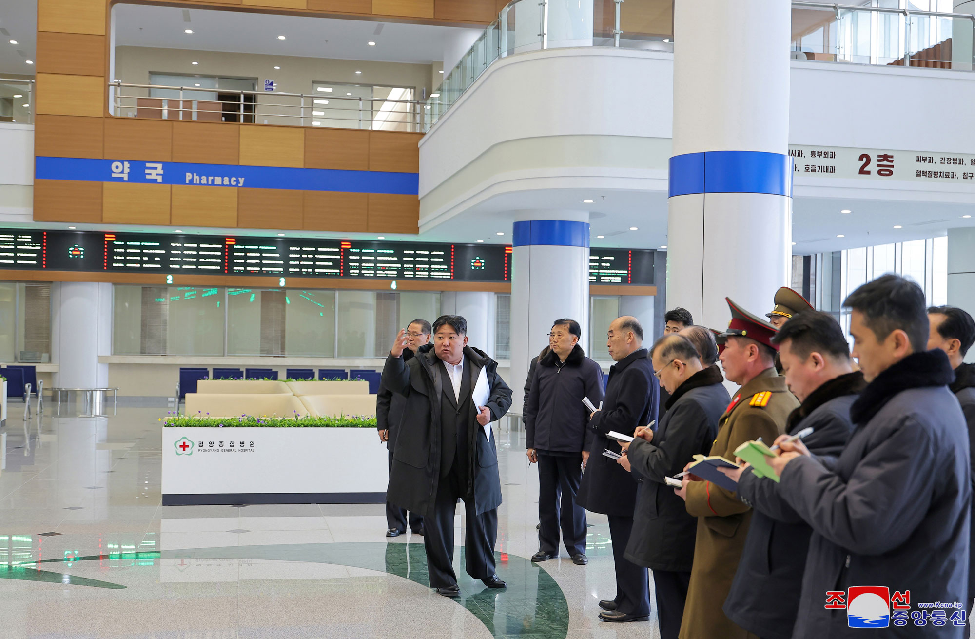 President of State Affairs Kim Jong Un visits completed Pyongyang General Hospital