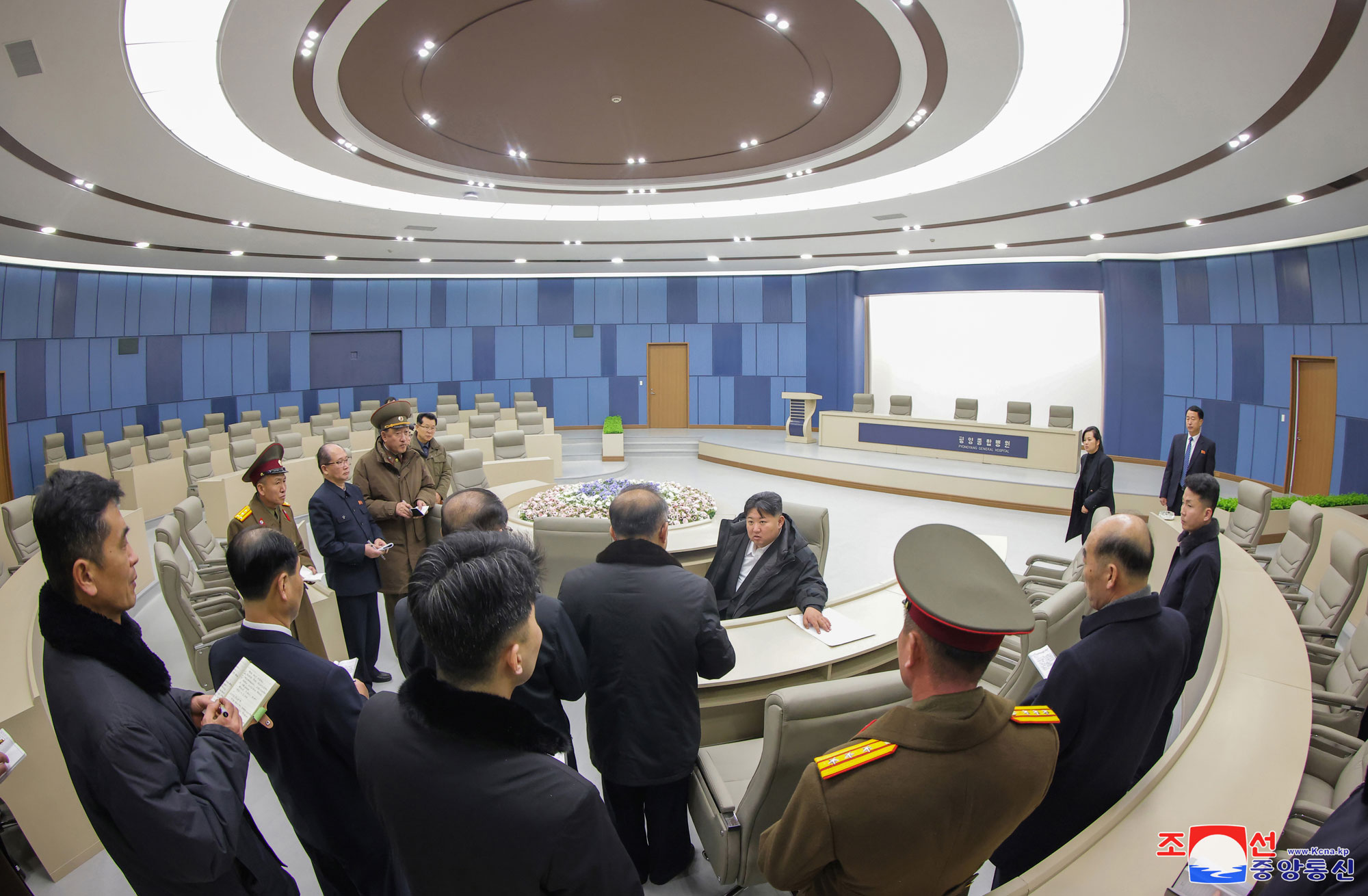 President of State Affairs Kim Jong Un visits completed Pyongyang General Hospital