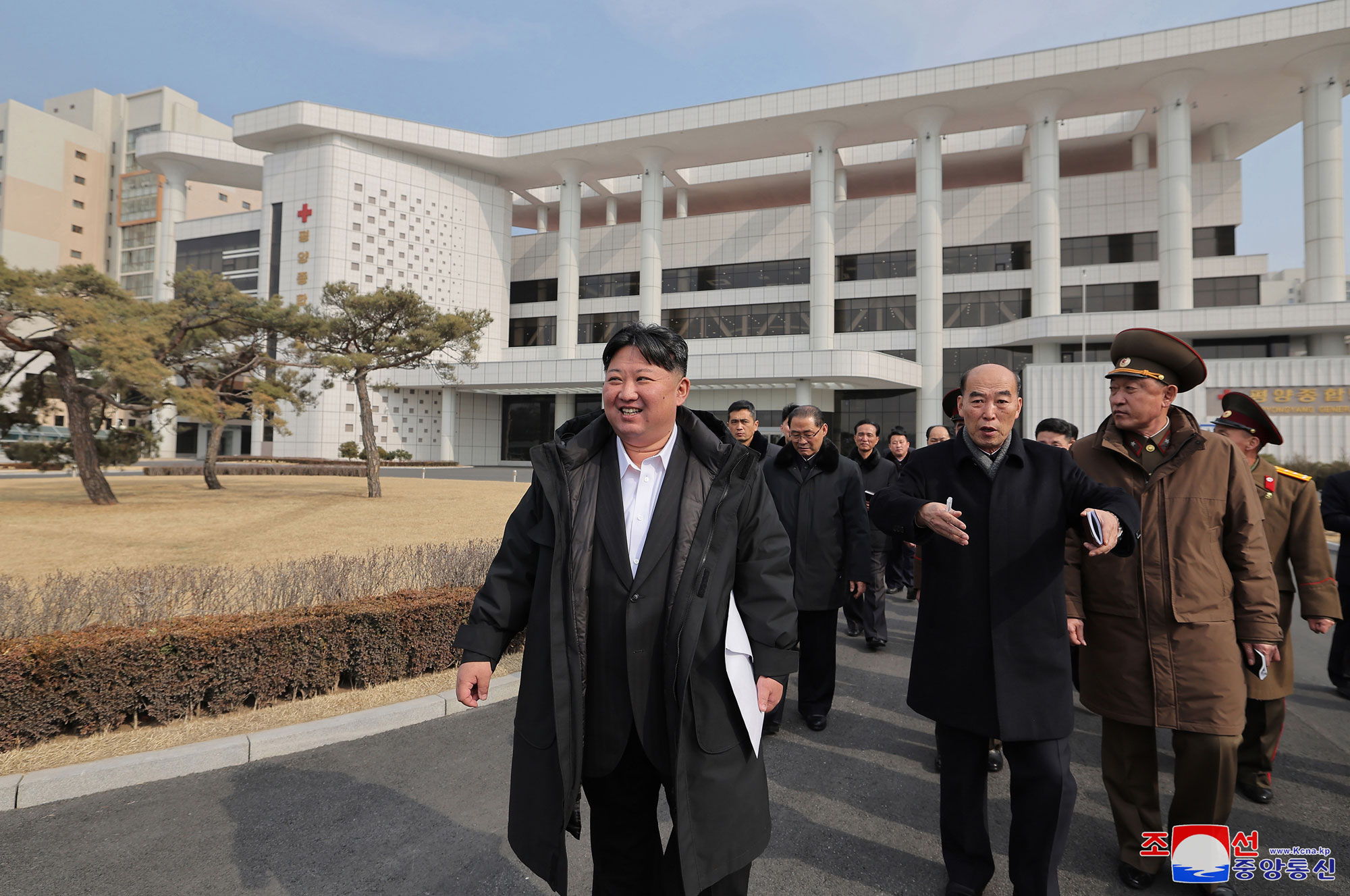 President of State Affairs Kim Jong Un visits completed Pyongyang General Hospital