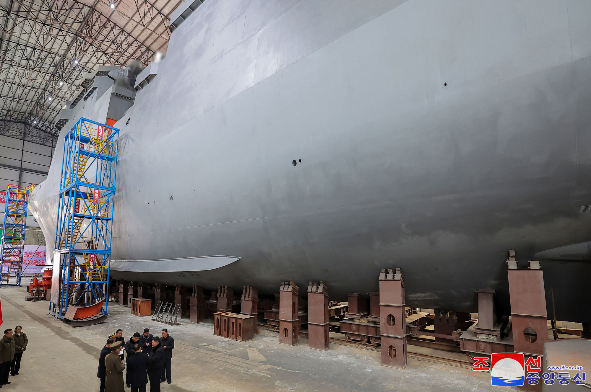 President of State Affairs Kim Jong Un inspects major shipyards to learn about warship building and advance strategic policy for epochal development of shipbuilding industry