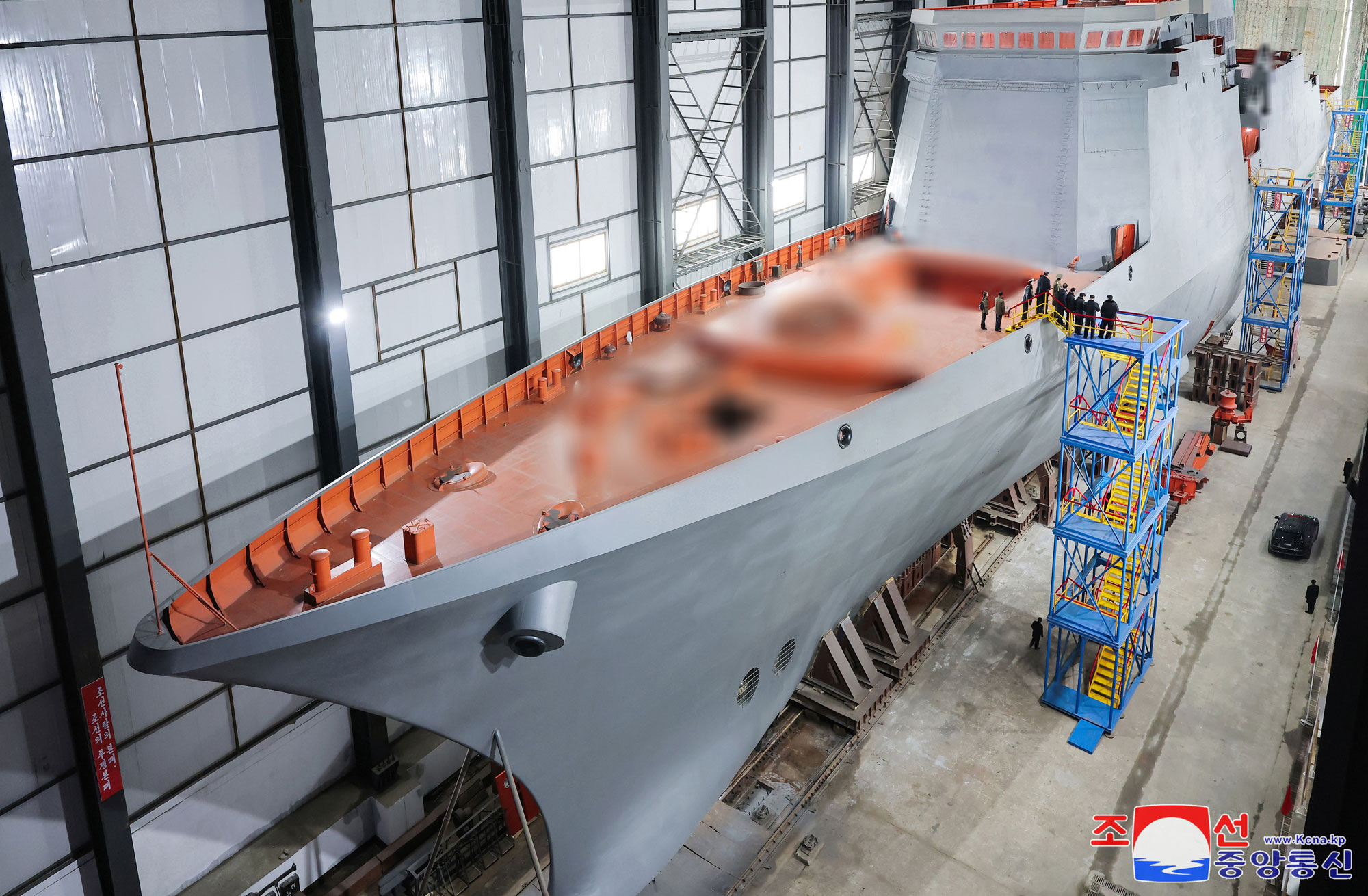 President of State Affairs Kim Jong Un inspects major shipyards to learn about warship building and advance strategic policy for epochal development of shipbuilding industry